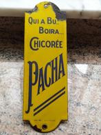 Plaque émaillée chicorée Pacha 1938, Utilisé, Enlèvement ou Envoi, Panneau publicitaire