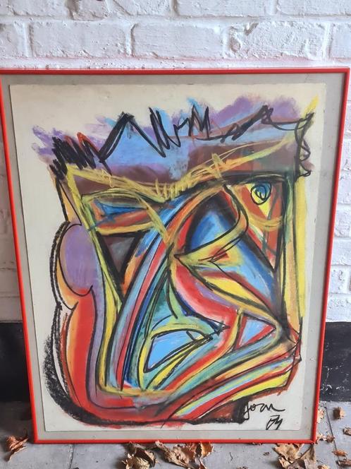 Schilderij, kleurenschetsen op papier van Jorn Asger #Picass, Antiek en Kunst, Kunst | Schilderijen | Abstract, Ophalen of Verzenden