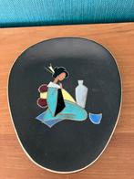 Vintage midcentuy Ruscha wandbord keramiek Japan/ geisha, Ophalen of Verzenden