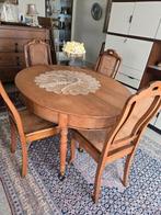 Massieve eiken eettafel, Ophalen, Antiek, 4 tot 6 stoelen