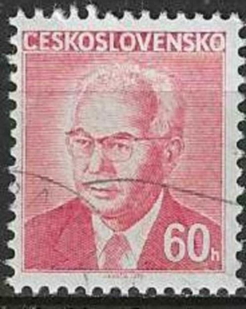 Tsjechoslowakije 1975 - Yvert 2135 - President Husak (ST), Timbres & Monnaies, Timbres | Europe | Autre, Affranchi, Autres pays
