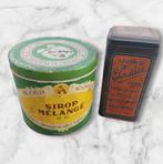 Vintage blikken Chocolat Poulain/Sirop Mélange", Ophalen of Verzenden