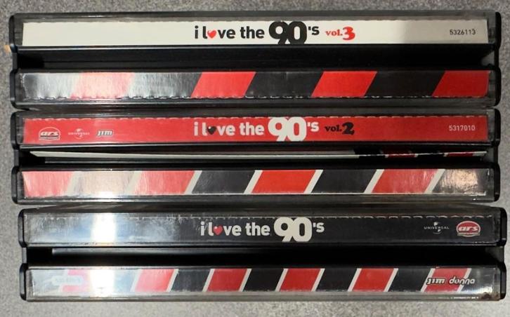 40cds pakket 80s&90s:I love the 90's vol 1+2+3 + i love 80s, CD & DVD, CD | Compilations, Utilisé, Enlèvement ou Envoi