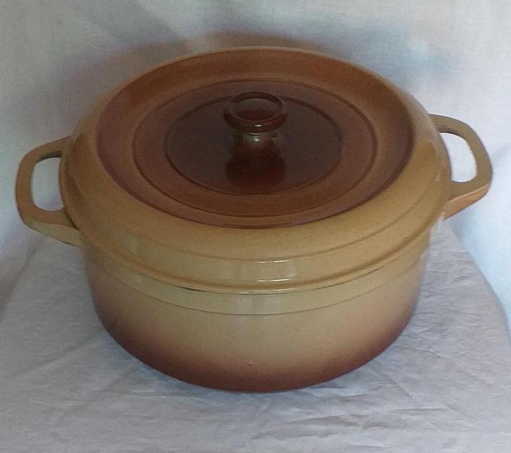 Fontignac 28 cm geëmailleerde gietijzeren pot, Antiek en Kunst, Antiek | Keukengerei, Ophalen of Verzenden