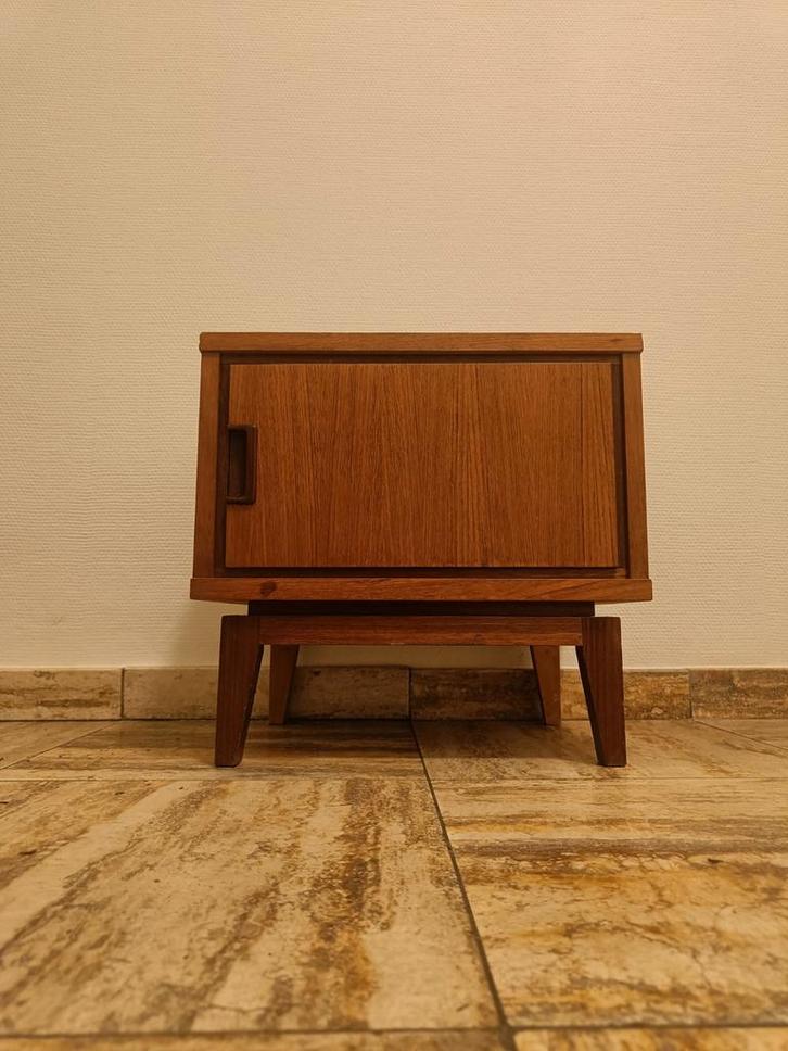 Vintage design nachtkastje jaren 70, Maison & Meubles, Chambre à coucher | Tables de chevet, Utilisé, Enlèvement