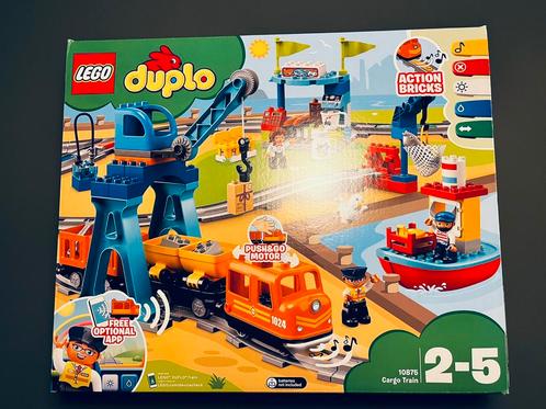 LEGO Duplo Goederentrein 10875 + Treinbrug en Rails 10872, Kinderen en Baby's, Speelgoed | Duplo en Lego, Zo goed als nieuw, Duplo