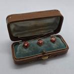 Gouden 14k machetknopen met orgineel doosje, Ophalen of Verzenden, Zo goed als nieuw, Goud