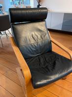 Relax - Ikea Poang - Leder, Huis en Inrichting, Fauteuils, Ophalen, Zo goed als nieuw