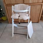 Eetstoel Stokke Tripp Trapp Wit Incl Kussenset, Kinderen en Baby's, Kinderstoelen, Ophalen, Zo goed als nieuw, Meegroeistoel