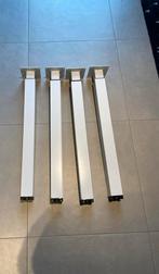 4 verstelbare witte aluminium tafelpoten, Ophalen