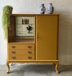 Vintage antiek vitrinekast,high-board,dressoir restyled, Huis en Inrichting, Kasten | Vitrinekasten, 100 tot 150 cm, 100 tot 150 cm