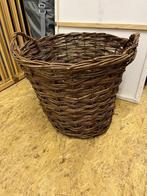 vintage ronde rieten wasmand, Huis en Inrichting, Ophalen, Riet