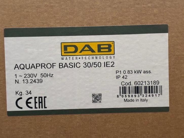 Dab regenwaterpomp autom.omschakelsysteem, Tuin en Terras, Waterpompen, Nieuw, Elektrisch, Hydrofoorpomp, Ophalen