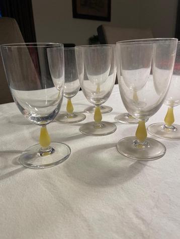 Set van 7 rode wijnglazen van Villeroy&Boch  beschikbaar voor biedingen