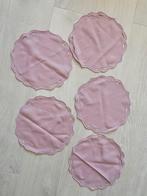5 oud roze lapjes, Huis en Inrichting, Ophalen of Verzenden, Zo goed als nieuw, Roze