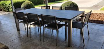 Belle grande table de jardin en granit, Enlèvement, Utilisé, Rectangulaire, Autres matériaux