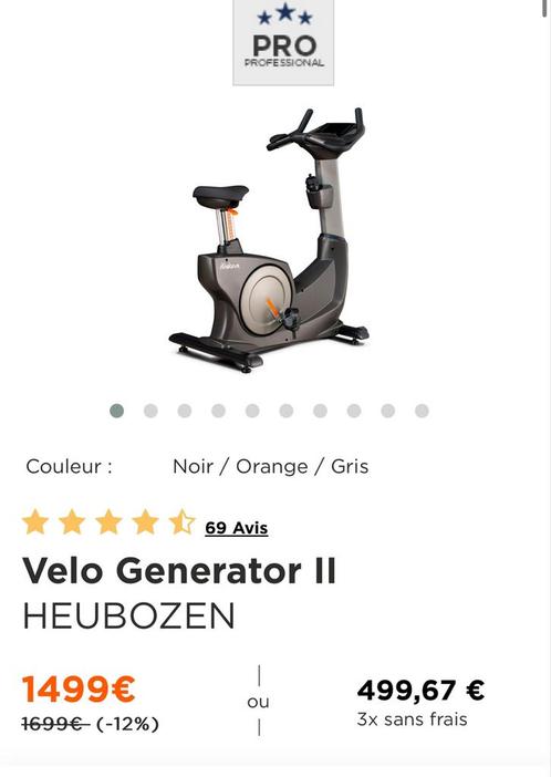 Generator 2 Heubozen fiets, Sport en Fitness, Fitnessapparatuur, Zo goed als nieuw, Ophalen