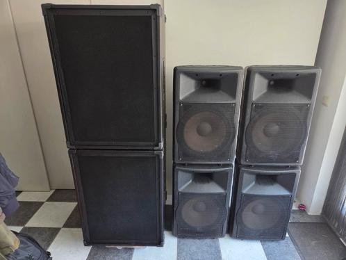 Geluidsset bestaande uit 2x18" subwoofers en 4x15" 2-weg top, Audio, Tv en Foto, Luidsprekerboxen, Gebruikt, Overige typen, 120 watt of meer
