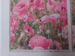 Groot doek met bloemen afbeelding, Ophalen of Verzenden, Zo goed als nieuw, Foto of Poster