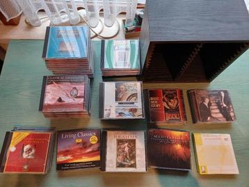 80 CD's (met veel klassieke muziek) met opbergrek gratis beschikbaar voor biedingen