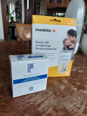 Medela bewaarzakjes en multi-mam kompressen beschikbaar voor biedingen