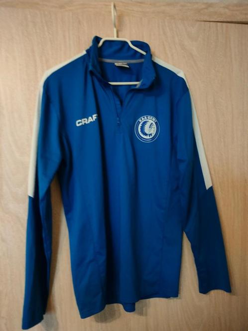 💙🤍💙🤍 Buffalo's Craft KAA Gent Evolve Halfzip Club Cobolt, Sport en Fitness, Voetbal, Zo goed als nieuw, Shirt, Maat M, Ophalen of Verzenden