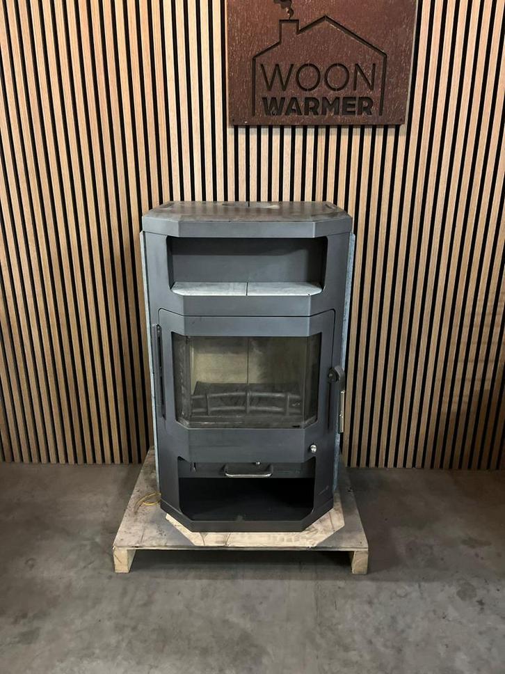 25047 Speksteenkachel Wamsler 8kw, Huis en Inrichting, Kachels, Gebruikt, Vrijstaand, Houtkachel, Hout, Ophalen