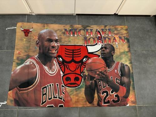 Vintage NBA Vlag Michael Jordan – Italiaanse Makelij!, Sports & Fitness, Basket, Neuf, Autres types, Enlèvement ou Envoi