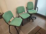 Bureaustoel en 2 bezoekersstoelen, Vert, Chaise de bureau, Enlèvement, Utilisé