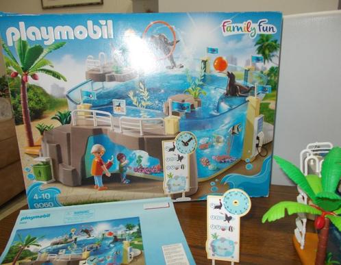 Playmobil AQUARIUM doos 9060 (nog volledig) met bouwplan, Kinderen en Baby's, Speelgoed | Playmobil, Zo goed als nieuw, Complete set