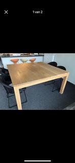 Massieve eettafel ,150x150x78 cm,8 pers , vierkant (ophaal), Huis en Inrichting, Tafels | Eettafels, Ophalen, Gebruikt, 150 tot 200 cm