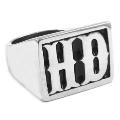 Bague motard HD (= Harley Davidson design) en acier chirurgi, Bijoux, Sacs & Beauté, Bagues, Neuf, Femme ou Homme, 20 ou plus grands