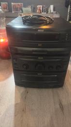 Akai stereo met cassette speler en voor 3 cd’s, Ophalen, Gebruikt, Tuner of Radio, Losse componenten