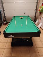 POOLTAFEL VAN 183 OP 93 OP WIELEN, Hobby en Vrije tijd, Gezelschapsspellen | Overige, Een of twee spelers, Zo goed als nieuw, Ophalen