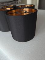 4 Lampenkappen  - 11cmx12cm - zwart - gouden bi, Huis en Inrichting, Ophalen