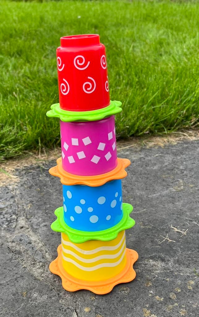 Stapelpotjes playgro, Kinderen en Baby's, Speelgoed | Babyspeelgoed, Zo goed als nieuw, Ophalen of Verzenden