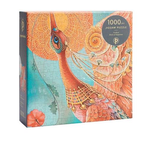 Puzzle 1000 pcs - FIREBIRD - Jigsaw Puzzle - Birds of Happin, Hobby en Vrije tijd, Denksport en Puzzels, Zo goed als nieuw, Legpuzzel