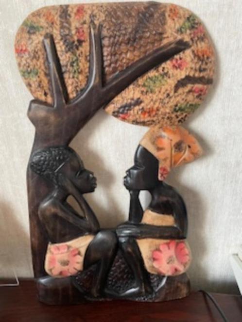 VINTAGE - Handsnij-hout-werk, Huis en Inrichting, Woonaccessoires | Wanddecoraties, Zo goed als nieuw, Ophalen of Verzenden