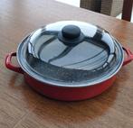 Poêle haute en acier céramique tous feux et induction 30cm, Enlèvement ou Envoi, Verre