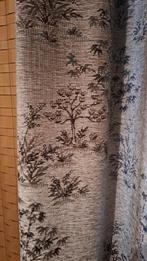 Overgordijnen met bomen motief, Huis en Inrichting, Stoffering | Gordijnen en Lamellen, Ophalen, Beige
