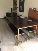 Eettafel met 2 banken, Enlèvement, Comme neuf