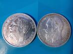 5 frank zilver Leopold II 1873 - korte en lange protege (2), Timbres & Monnaies, Monnaies | Belgique, Argent, Enlèvement ou Envoi