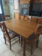 Table de cuisine et 4 chaises, Ophalen, Eikenhout