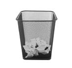poubelle en métal | maille | 18L | noir | Nouveau