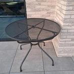 Tuin/terras tafel  metaal kleur grijs 90cm, Tuin en Terras, Ophalen, Metaal