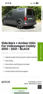 Zwarte zijbalken voor VW Caddy 2015-2021 met oranje LED's, Auto diversen, Ophalen, Nieuw