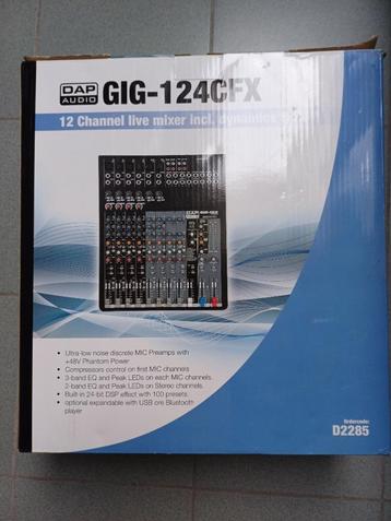 te koop DAP audio gig-124cfx live mixer 12 channels 270 euro