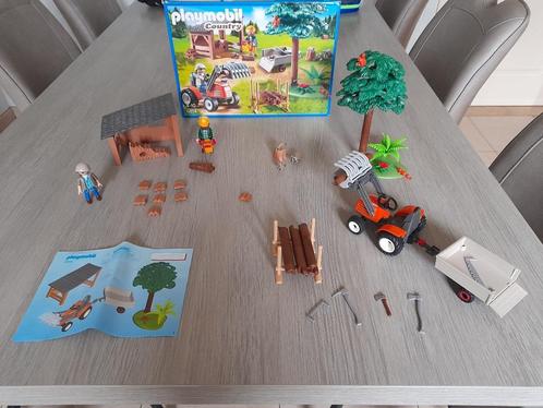 Playmobil Houthakker met tractor - 6814, Kinderen en Baby's, Speelgoed | Playmobil, Zo goed als nieuw, Complete set, Ophalen of Verzenden