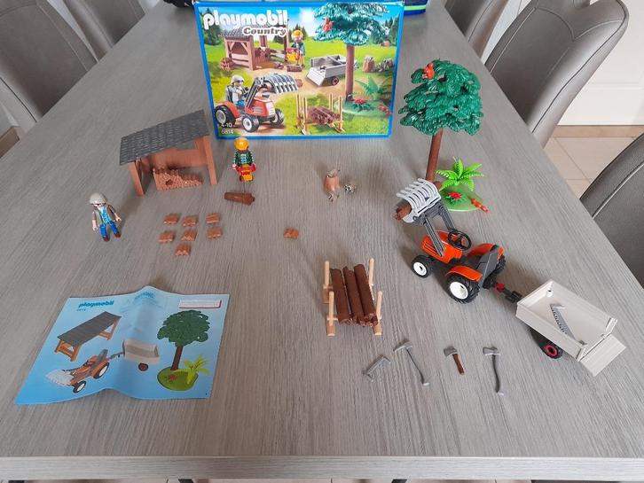 Playmobil Houthakker met tractor - 6814, Kinderen en Baby's, Speelgoed | Playmobil, Zo goed als nieuw, Complete set, Ophalen of Verzenden