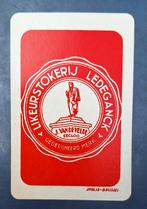 Speelkaart Eeklo  – Likeurstokerij Ledeganck, rood_81, Verzamelen, Ophalen of Verzenden, Gebruikt, Speelkaart(en)